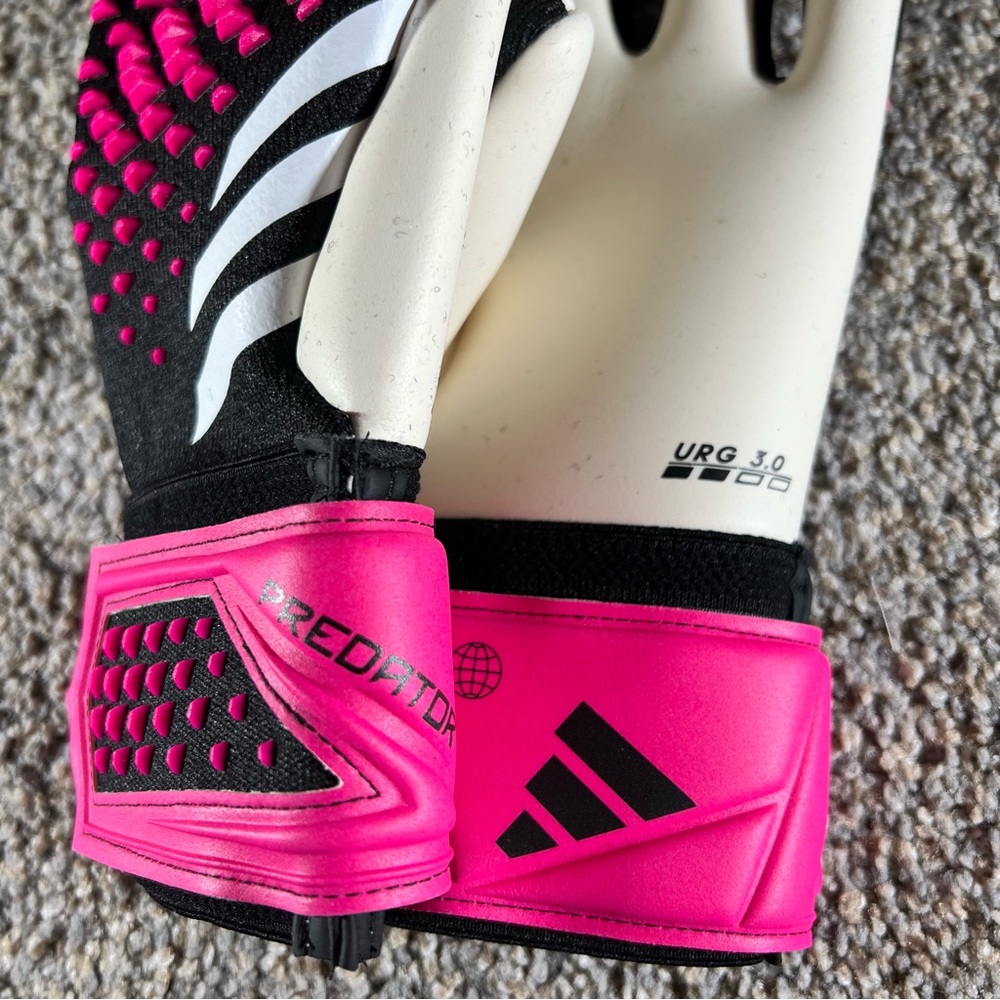 Adidas PRED GL LGE Goalkeeper Gloves Mens size 8 HN7993 Pink/White/Black New - Picture 5 of 6